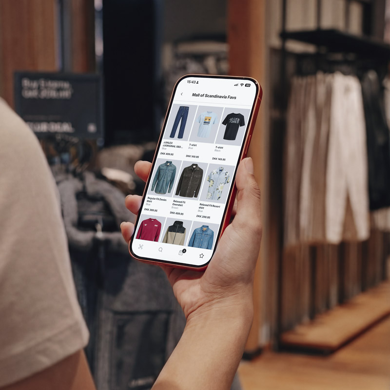 Store staff using InStore mobile app on their phone to assist a customer